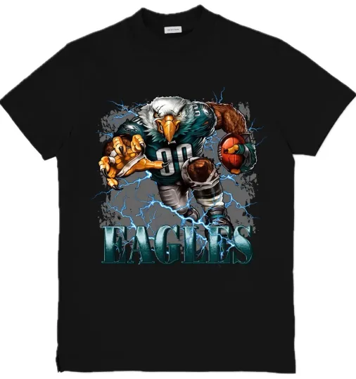 Discover Philadelphia Eagles Mascot  football Custom Graphic T-Shirt Size S-3XL