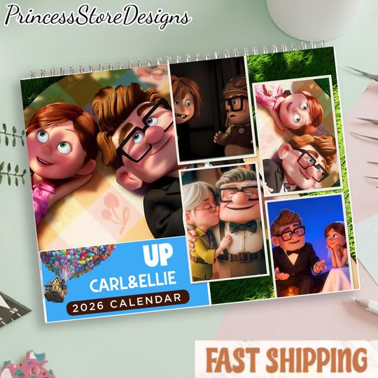 Discover UP Disney Wall Calendar 2026, Grandfather Monthly Planner, Valentine Couple Gift, Gift for Him Her
