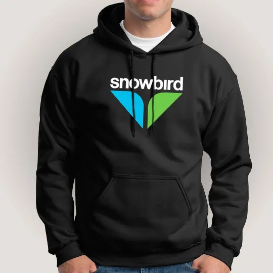 Discover Snowbird Ski Resort Tourism Men's Black Hoodie Clothing
