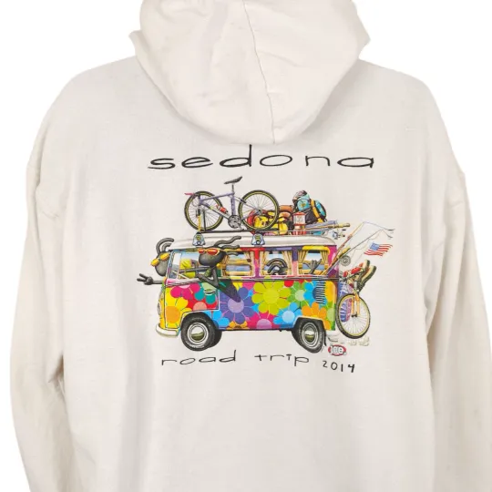 Sedona Road Trip Sweatshirt Hoodie Mens Size XL White Travel Destination