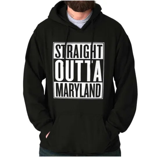Discover Straight Outta Maryland Vacation Souvenir Hoodie Hooded Sweatshirt Men Women