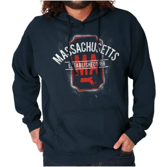 Discover Vintage Massachusetts Classic Travel MA Gift Hoodie Hooded Sweatshirt Men Women