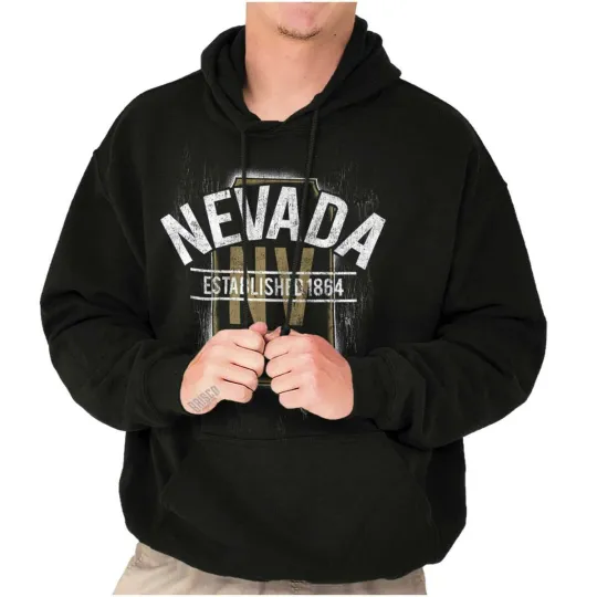Discover Vintage Nevada Classic Souvenir Gift NV Hoodie Hooded Sweatshirt Men Women