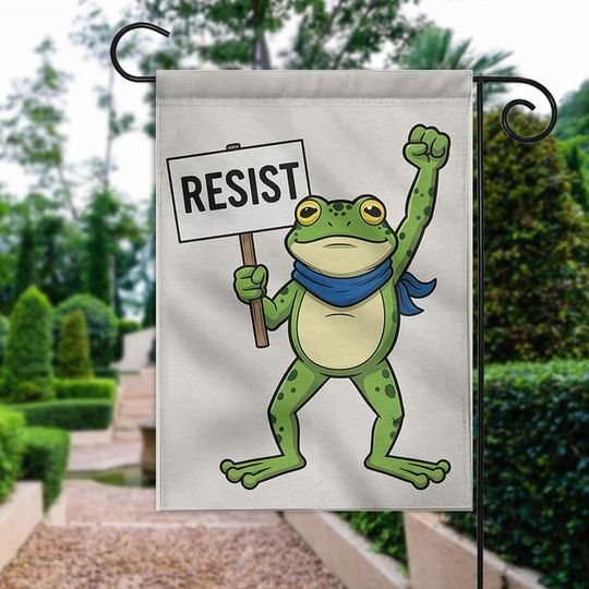 Discover Portland Frog Protest Double-sided Flag, Resist Frog ICE Flag, Anti Establishment Deportation Resistance Flag, Protect Democracy Thdso-2268