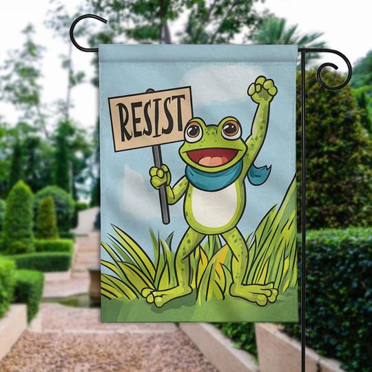 Portland Frog Rage Flag, Frog Resist Protest Garden Flag, Anti Fascism, Frog Garden Flag, Anti Trump, HOP Flag