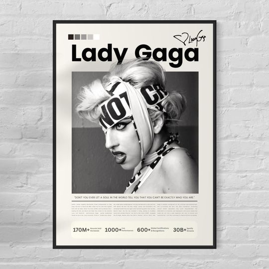 Ld Ga Wall Art - Fashion Icon Poster - Aesthetic Vertical Wall Decor