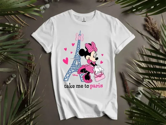 Discover Cute Minnie Mouse Take Me To Paris T-shirt