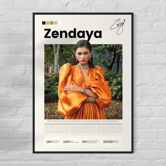 Discover Zendaya Wall Art - Chic Aesthetic Poster for Home Decor