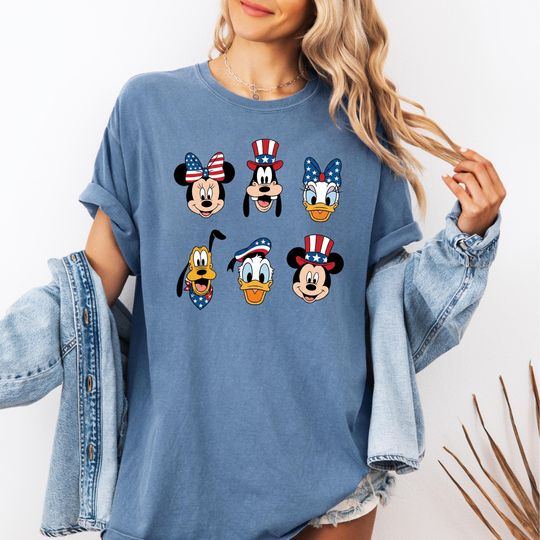 Discover Patriotic Mickey And Friends USA 250 Shirt, Celebrate 250th Anniversary T-shirt, Disney 4th of July Comfort Colors Shirts