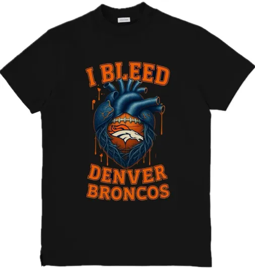 Discover I Bleed Denver football Custom Graphic T-Shirt