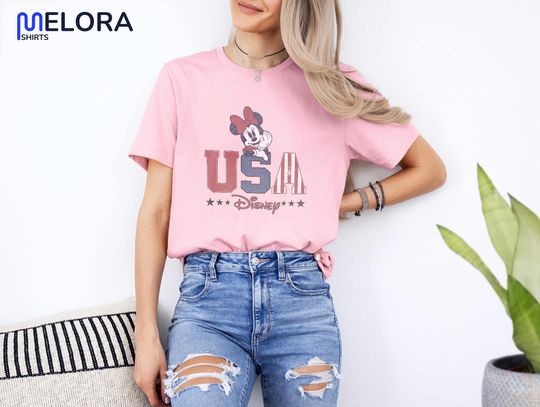 Discover Happy 250th Birthday USA Minnie Shirt, Disney Patriotic Shirt, Independence Day USA Shirt, 4th of July 2026 Disney T-Shirt, 4th of July Gift