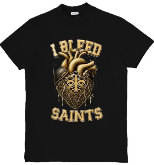 I Bleed New Orleans Saints football Custom Graphic T-Shirt