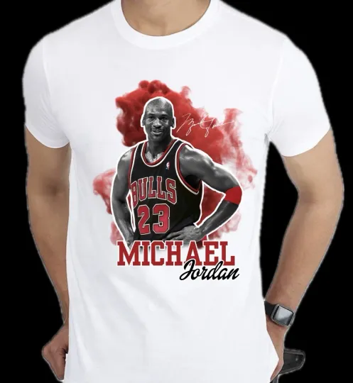 Discover Michael Jordan Basketball Bulls Graphic N.B.A Custom T-Shirt Top Tee