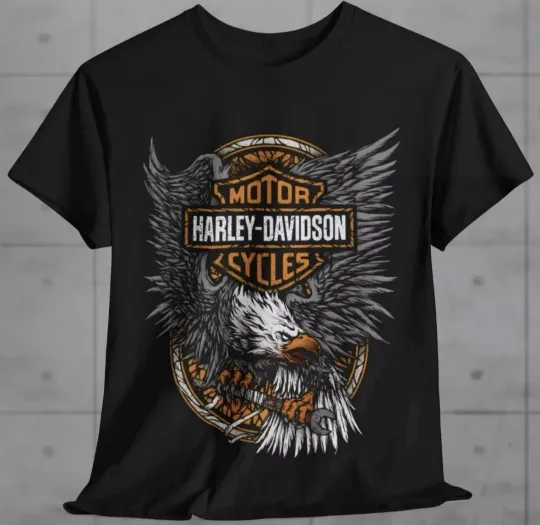 Discover H davidson Inspired Graphic Unisex T-Shirt Eagle Skull Graphic  Tee