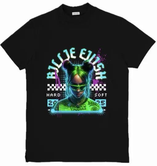 Discover Billie Eilish Custom Unisex Inspired Graphic Custom T-Shirt Top
