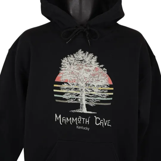 Discover Mammoth Cave Sweatshirt Hoodie Mens Size Medium Black National Park Kentucky