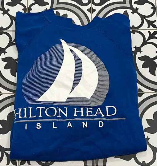 Discover VTG 1980s Hilton Head Island South Carolina Tourism 80s Sweatshirt Large