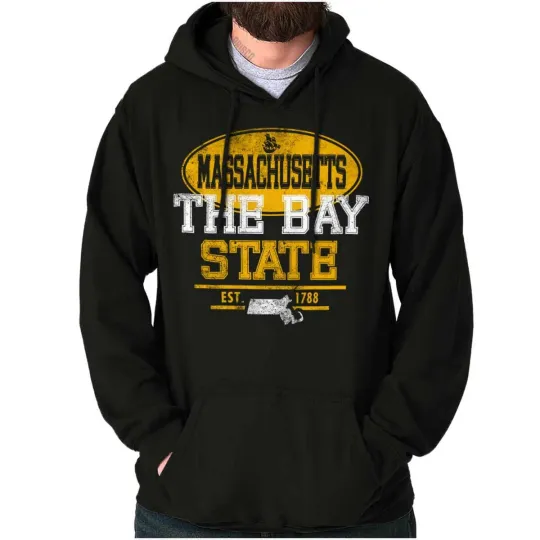 Discover Massachusetts Bay State Vacation Gift MA Hoodie Hooded Sweatshirt Men Women