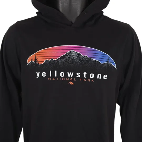 Discover YStone National Park T Shirt Mens Size Small Black Hoodie Travel Tee