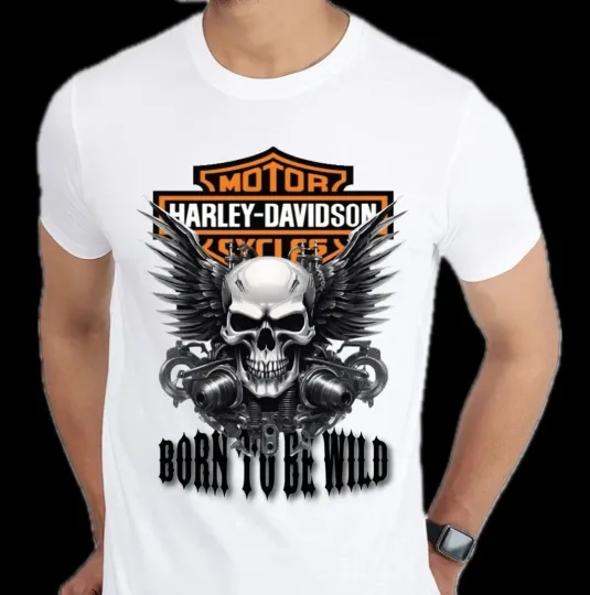 Discover H davidson Inspired Graphic Men's T-Shirt Eagle Skull Graphic  Tee