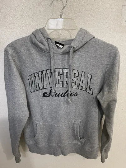 Discover Universal Studios Hoodie Sweatshirt, Women’s Small Grey Sparkle Pullover