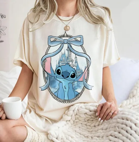 Discover Disney Stitch Comfort Colors Shirt, Retro Stitch Coquette Shirt, Magical Kingdom