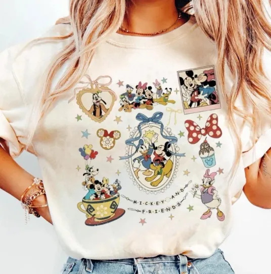 Discover Mickey and Friends Coquette Shirt, Coquette Mickey comfort color shirt.trending