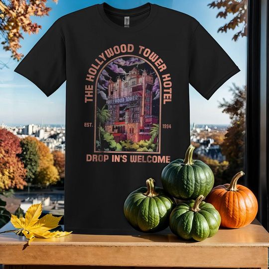 Discover vintage the hollywood tower hotel  T-Shirt Tshirt T Shirt Hoodie Unisex Men Women Kids (S-5XL) | Gildan Top for Boys & Girls SY895