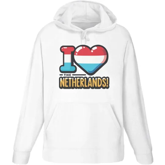 Discover 'I Love Netherlands!' Adult Hoodie / Hooded Sweater (HO049764)