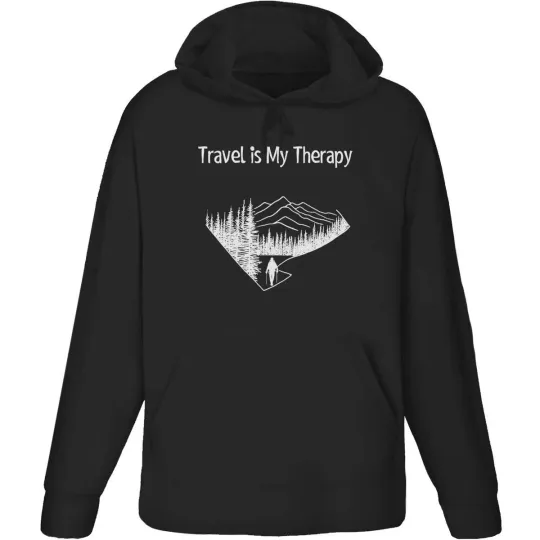 Discover 'Travel Is My Therapy' Adult Hoodie / Hooded Sweater (HO053333)