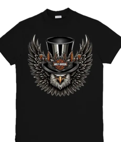 Discover H daviidso'n Inspired Graphic Unisex T-Shirt Eagle Skull Graphic  Tee