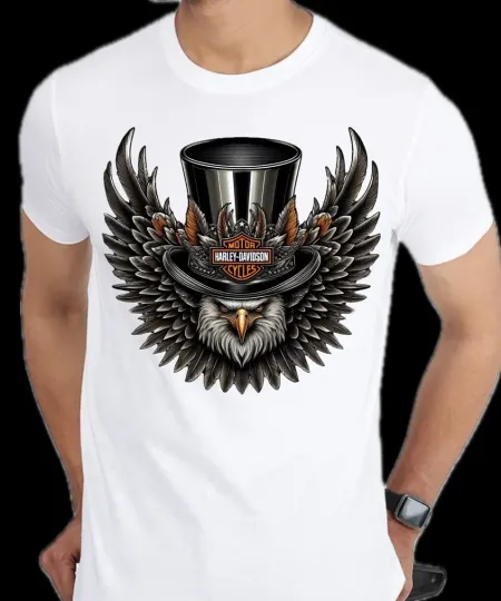 Discover H daviidso'n Inspired Graphic Unisex T-Shirt Eagle Skull Custom  Tee