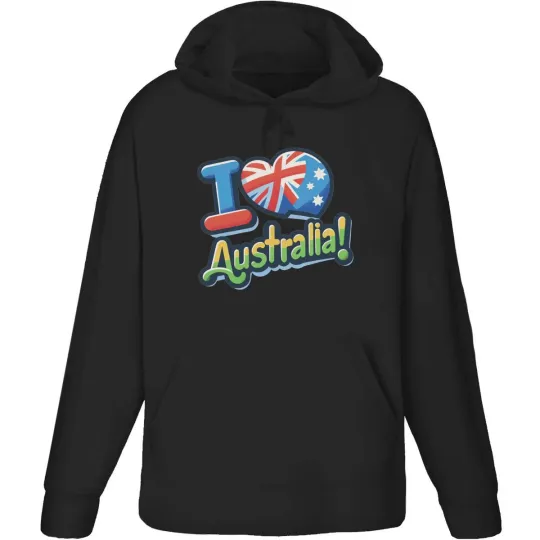 Discover 'I Love Australia!' Adult Hoodie / Hooded Sweater (HO049743)