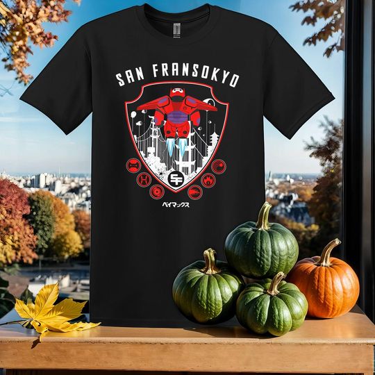 Discover Big Hero 6 San Fransokyo Flying T-Shirt Tshirt T Shirt Hoodie Unisex Men Women Kids (S-5XL) | Gildan Top for Boys & Girls SY30