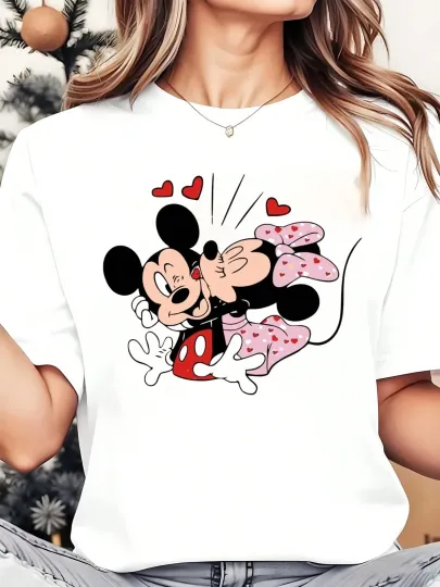 Discover Disney T-Shirt  Valentine's Day  Mickey And Minnie Mouse Men Women Unisex #5