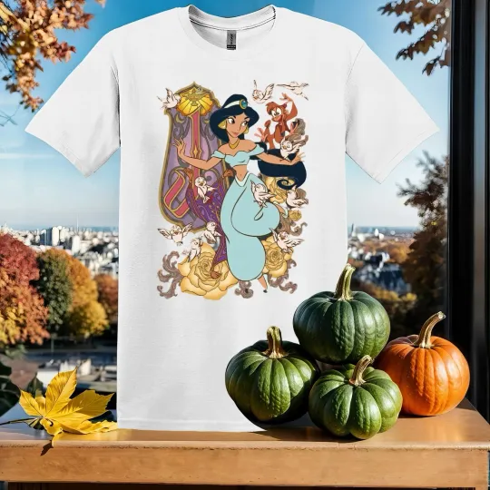 Discover Disney Aladdin Jasmine Princess T-shirt T shirt Men Women Unisex Tshirt SY97