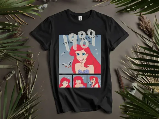 Discover Disney Ariel Princess Version 1989 T-shirt T shirt Men Women Unisex Tshirt K142