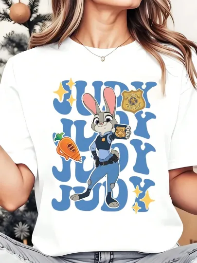 Discover Disney T-Shirt Happy Judy Hopps Carrot Men Women Unisex #7