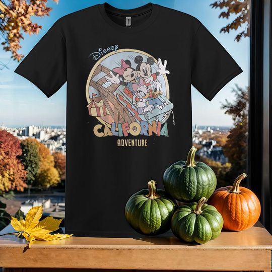 Discover Retro Disney California Adventure T-Shirt Tshirt T Shirt Hoodie Unisex Men Women Kids (S-5XL) | Gildan Top for Boys & Girls SY573