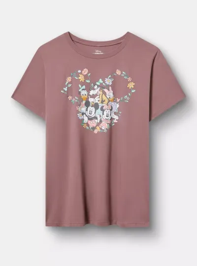 Discover Torrid Disney Mickey Shirt Top Pink Mauve Heart NWT