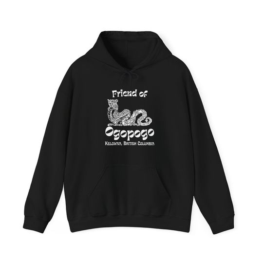 Discover Friend of Ogopogo - Kelowna, British Columbia (Unisex Heavy Blend Hooded Sweatshirt) - White Font