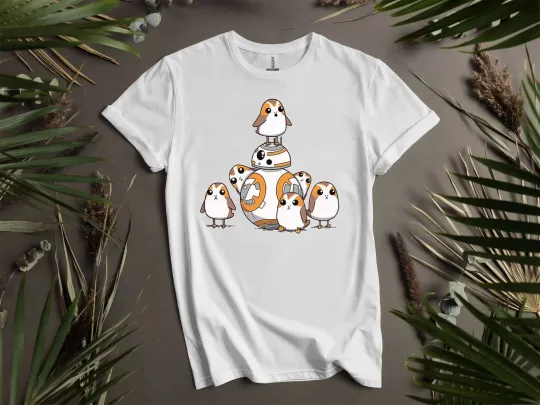 Discover Cute Star Wars Porgs Fun T-shirt for Men and Women