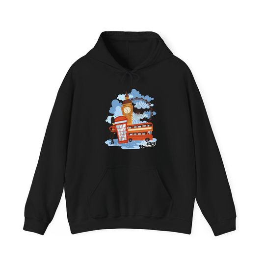 Discover London Landmarks Hoodie, Travel Souvenir Sweatshirt