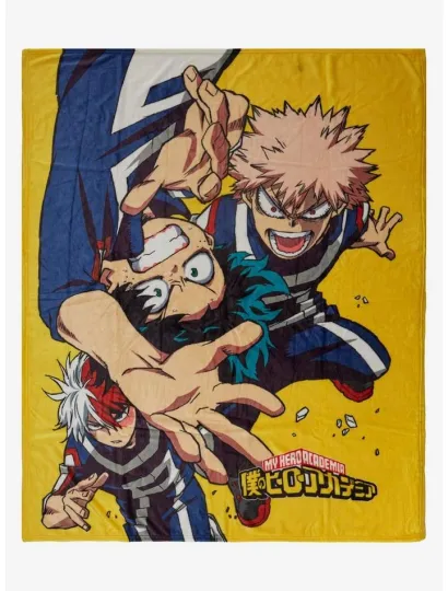 Discover Hero Trio Anime Style Flannel Throw Blanket – Warm Cozy