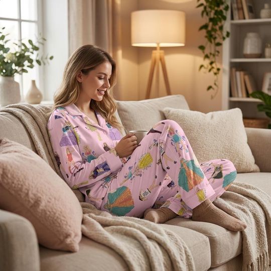 Discover Eras Tour Pajamas Set, Showgirl TS12 Sleepwear, Sleepwear Set For Music Fans, Holiday Family Pajamas, Couple Pajamas, Christmas Gift