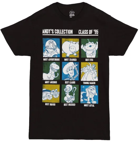 Discover Disney Toy Story Class of 95 Black Men's T-Shirt