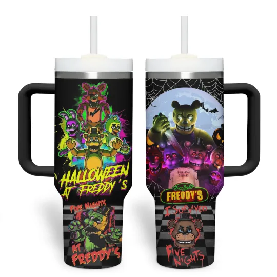 Discover Creepy Cartoon Horror Tumbler With Handle 40oz