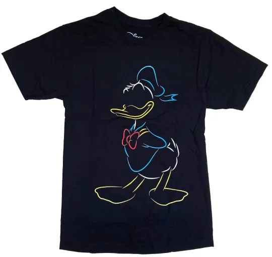 Discover Disney Donald Duck Line Pop Men's Black T-Shirt
