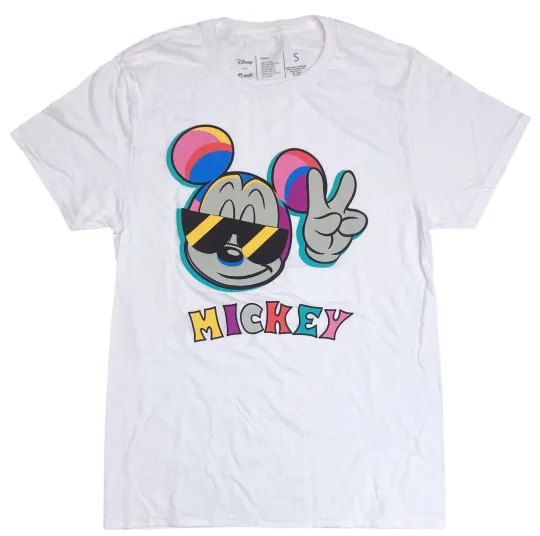 Discover Neff Disney Mickey Mouse Peace Sign Men's White T-Shirt