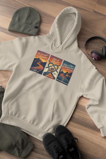 Discover Truck Driver Christmas Hoodie Route 66 Road Trip Gift Trucker Holiday Sweatshirt Travel Apparel